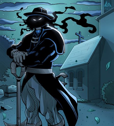 cell shaded + black shading